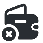 Empty Wallet Remove SVG Icon